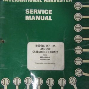International Pay Line Division Model 157 175 200 Carbureted Engine Service Manual