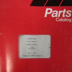 International TD20 Series E Crawler Tractor Pay Line Group Parts Catalog