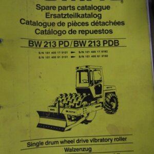 Bomag BW213PD BW213PDB Single Drum Wheel Drive Vibratory Roller Spare Parts Catalog