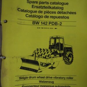 Bomag BW142PDB2 Single Drum Wheel Drive Vibratory Roller Spare Parts Catalog