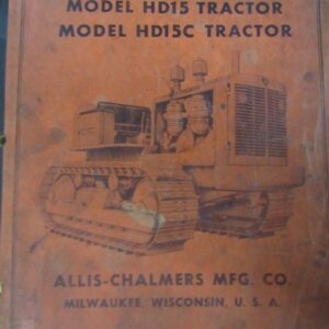 Allis Chalmers HD15 and HD15C Tractors Parts List