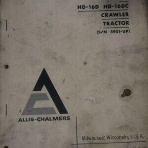 Allis Chalmers HD16D HD16DC Crawler Tractor Parts Catalog