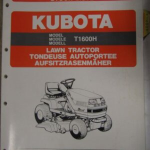 Kubota Model T1600H Lawn Tractor Illustrated Parts List