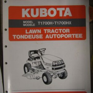 Kubota Model T1700H T1700HX Lawn Tractor Illustrated Parts List