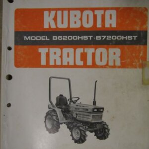 Kubota Model B6200HST B7200HST Tractor Illustrated Parts List