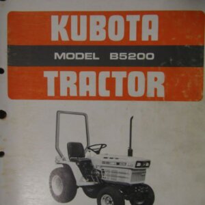 Kubota Model B5200 Tractor Illustrated Parts List