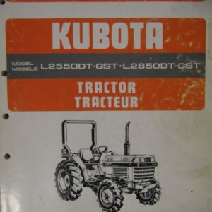 Kubota Model L2550DGST L2850DTGST Tractor Illustrated Parts List