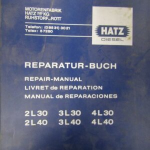 HATZ Diesel 2L30 2L40 3L30 3L40 4L30 4L40 Repair Manual