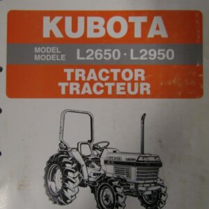 Kubota Model L2650 L2950 Tractor Illustrated Parts List
