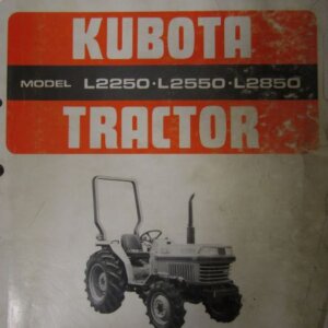 Kubota Model L2250 L2550 L2850 Tractor Illustrated Parts List