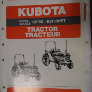 Kubota Model B2150 B2150HST Tractor Illustrated Parts List and Parts Bulletin