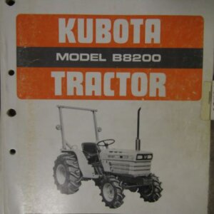 Kubota Model B8200 Tractor Illustrated Parts List