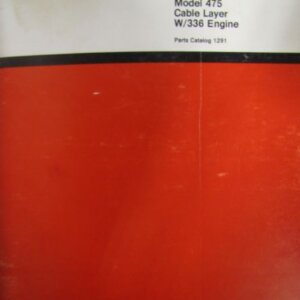 Case 475 Cable Layer W336 Engine Parts Catalog 1219