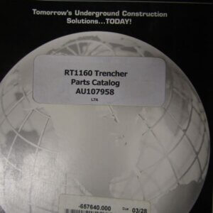 ASTEC RT1160 Trencher Parts Catalog AU107958