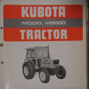 Kubota Model M8950 Tractor Parts List
