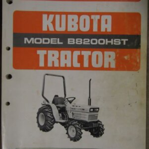 Kubota Model B8200HST Tractor Parts List