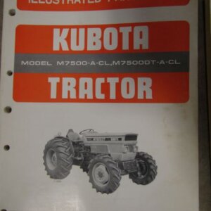 Kubota Model M7500ACL M7500DTACL Tractor Parts List