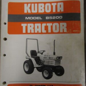 Kubota Model B5200 Tractor Parts List