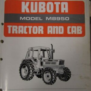 Kubota Model M8950 Tractor and Cab Parts List