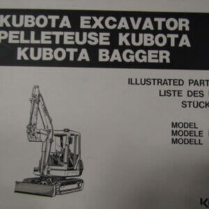 Kubota Model KX161-2 Excavator Parts List