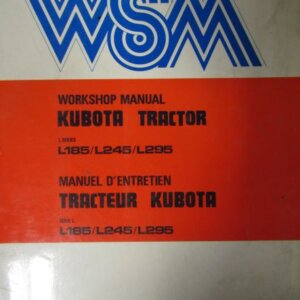 Kubota L185 L245 L295 Tractor Workshop Service Repair Manual