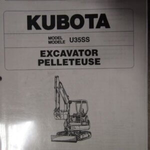 Kubota Model U35SS Excavator Parts List