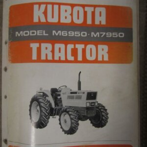 Kubota Model M6950 M7950 Tractor Parts List