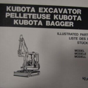 Kubota Model KX61-2 Excavator Parts List