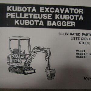 Kubota Model KX41-2 Excavator Parts List