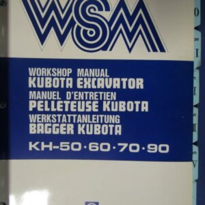 Kubota KH50 60 70 90 Excavator Workshop Service Repair Manual