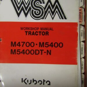 Kubota M4700 M5400 M5400DTN Tractor Workshop Service Repair Manual