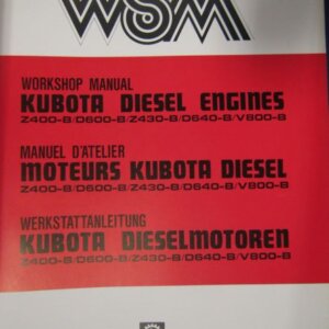 Kubota Z400B D600B Z430B D640B V800B Diesel Engines Workshop Service Repair Manual