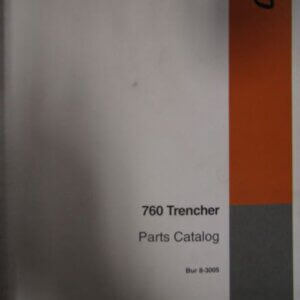 Case 760 Trencher Parts Catalog 8-3005