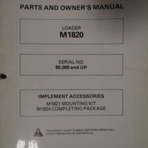 Kubota M1820 Loader Parts and Owners Manual