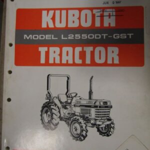 Kubota Model L2550DTGST Tractor Parts List