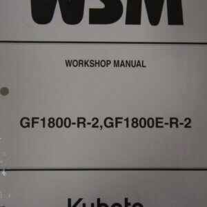 Kubota Model GF1800R2 GF1800ER2 Front Mower Workshop Service Repair Manual