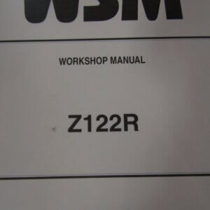 Kubota Model Z122R Mower Workshop Service Repair Manual