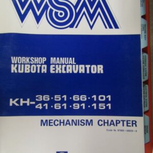 Kubota KH365166101 Kh416191151 Excavator Workshop Service Repair Manual