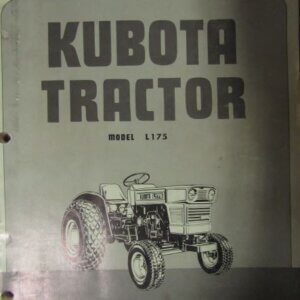 Kubota Model L175 Tractor Operators Manual