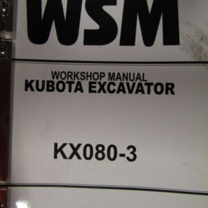 Kubota KX0803 Excavator Workshop Service Repair Manual