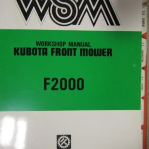 Kubota F2000 Front Mower Workshop Service Repair Manual