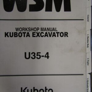 Kubota U354 Excavator Workshop Service Repair Manual