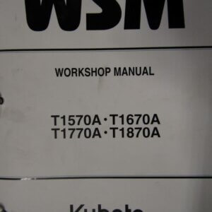 Kubota T1570A T1670A T1770A T1870A Lawn Tractor Workshop Service Repair Manual