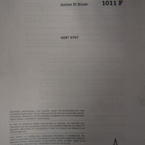 Deutz 1011F Engine Workshop Service Repair Manual 02979767