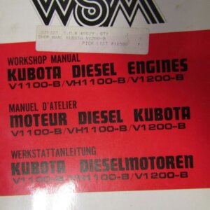 Kubota V110B VH1100B B1200B Diesel Engine Workshop Service Repair Manual