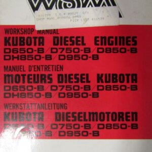 Kubota D650B D750B D850B DH850B D950B Diesel Engine Workshop Service Repair Manual