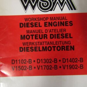 Kubota D1102B D1302B D1402B V1502B V1702B V1902B Diesel Engine Workshop Repair Service Repair Manual