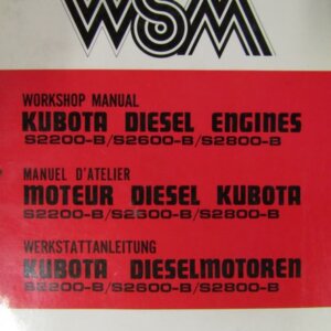 Kubota S2200B S2600B S2800B Diesel Engine Workshop Service Repair Manual
