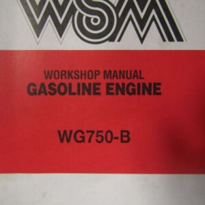 Kubota WG750B Gasoline Engine Workshop Service Repair Manual