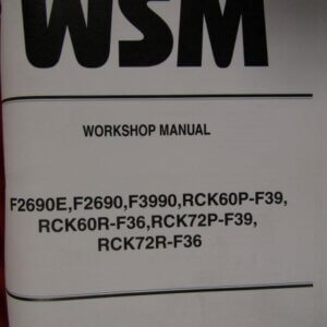 Kubota F2690E F2690 F3990 RCK60PF39 RCK60RF36 RCK72PF39 RCK72RF36 Front Mount Mower Workshop Service Repair Manual